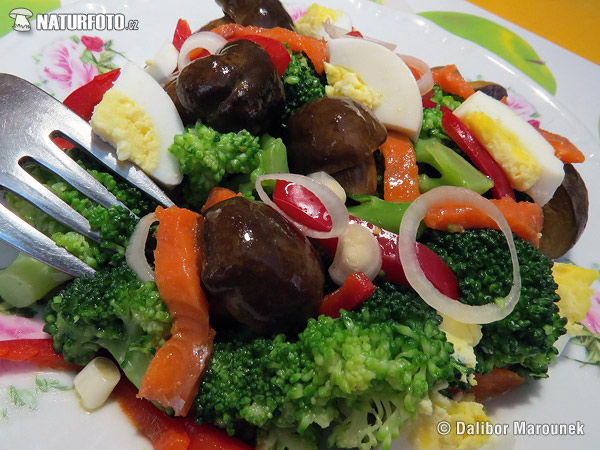 Salát z brokolice s houbami